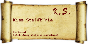 Kiss Stefánia névjegykártya