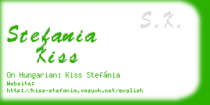 stefania kiss business card